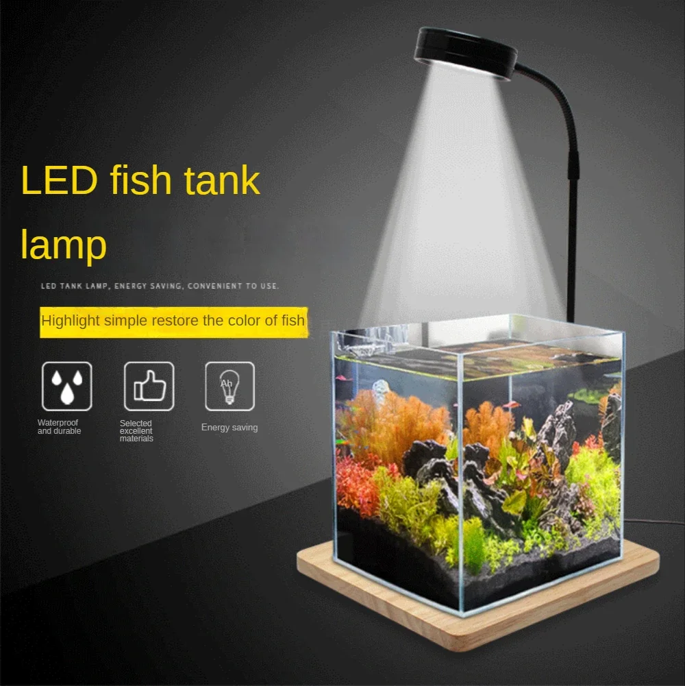 Planted Aquarium For Betta - LED Aquarium Grow Light with Bamboo