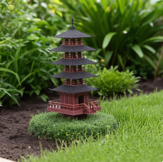 Aquarium Plant - Garden Aquarium Bonsai Decor Mini Pagoda