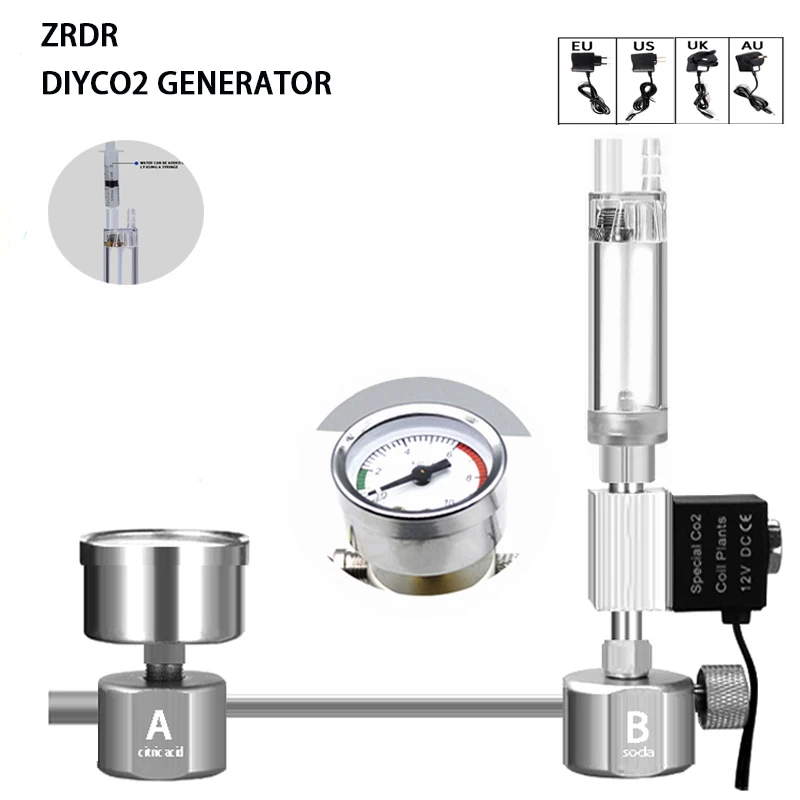 Planted Aquarium Tank Kit - Aquarium DIY CO2 Reactor Generator System
