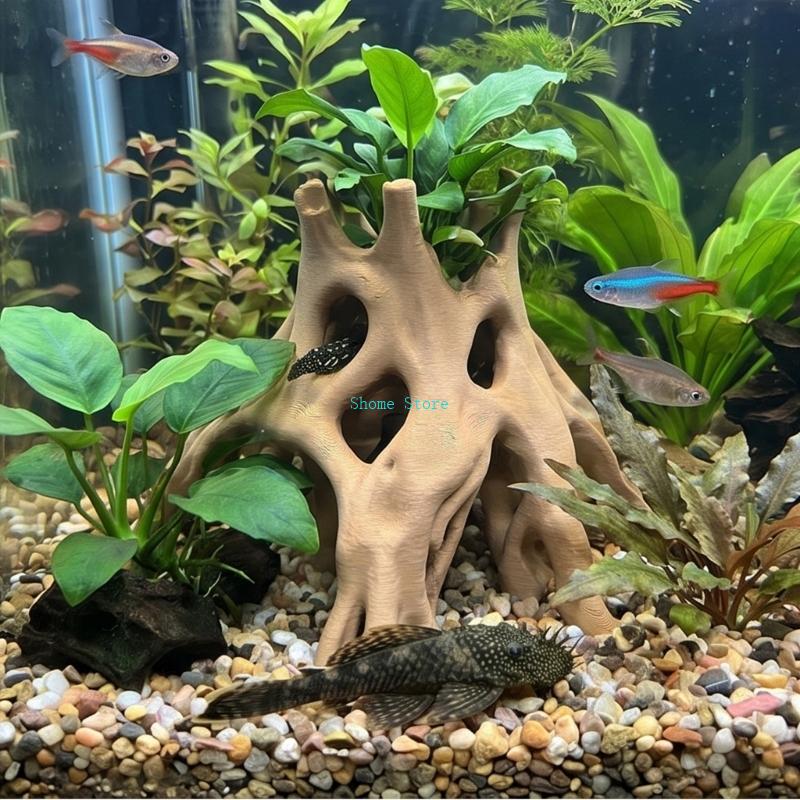 Natural Root Cave Fish Hideout - Aquarium Plant Root Tabs recension och pris
