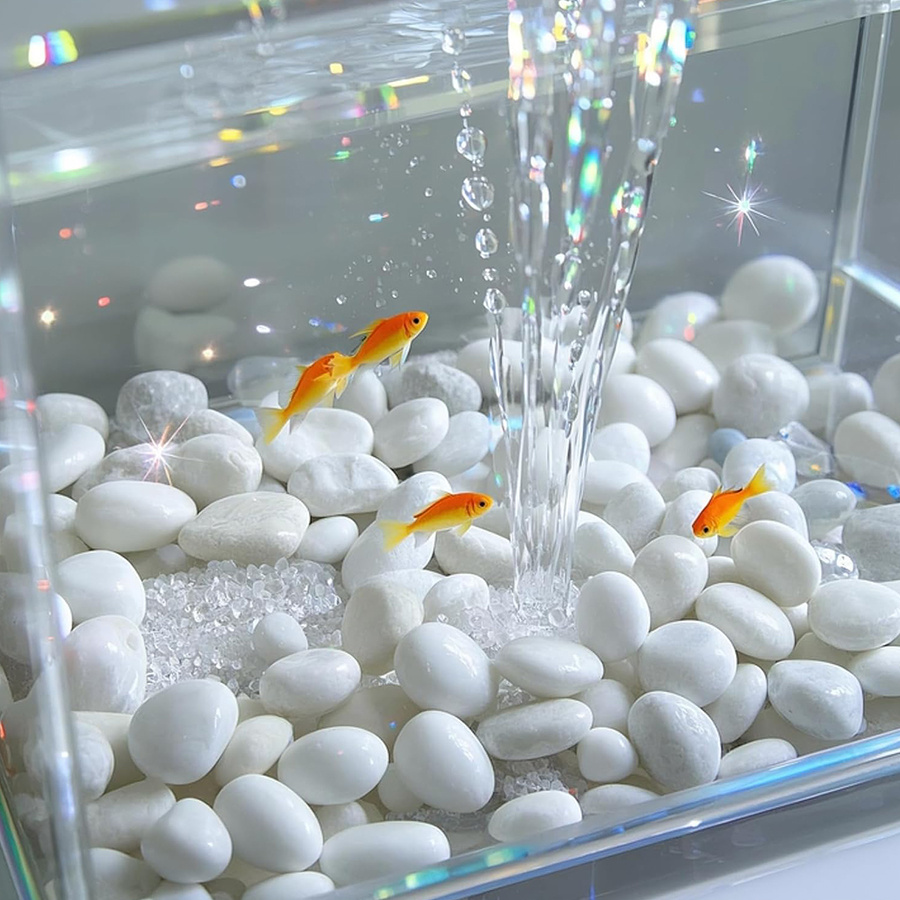 400g White Polished Natural Ri - Aquarium Sand White recension och pris