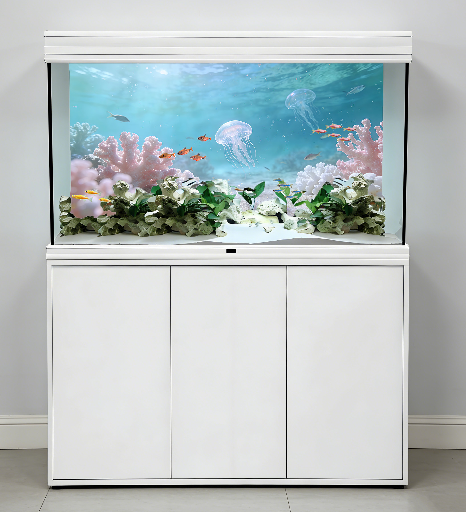 White sand beach and pink cora - Aquarium Sand White recension och pris