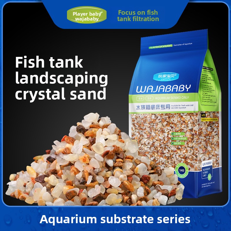 WAJABABY Natural Crystal River - Aquarium Sand White recension och pris
