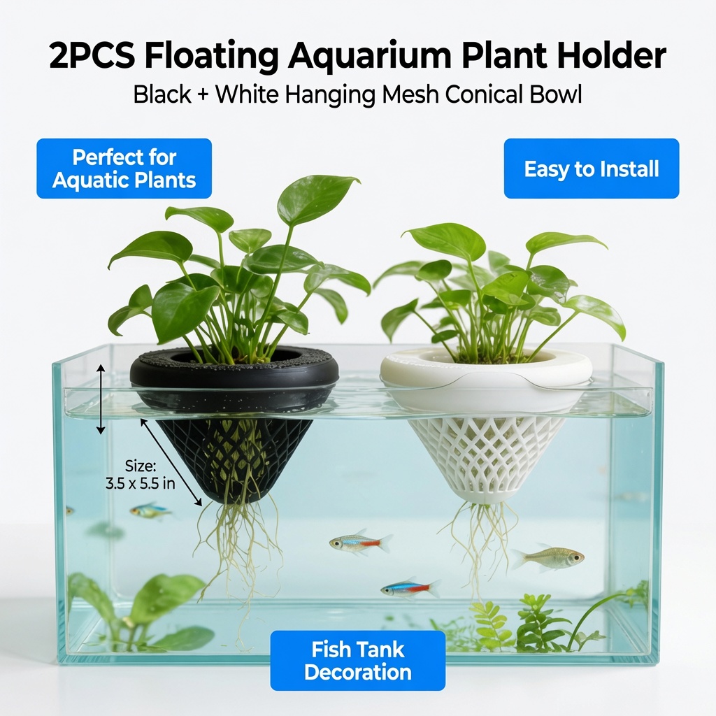 2PCS Floating Aquarium Plant H - Aquarium Plant Design recension och pris