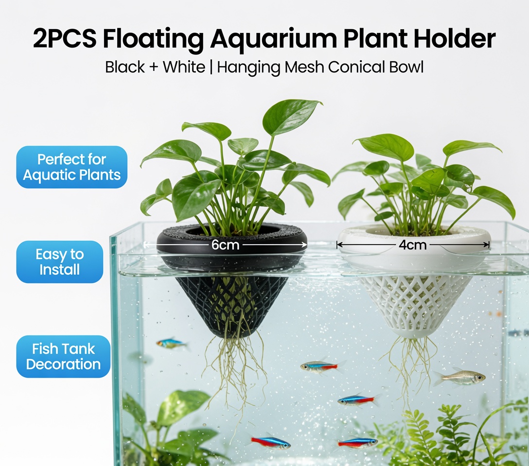 2PCS Floating Aquarium Plant H - Aquarium Plant Design recension och pris