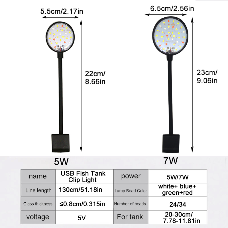 USB Aquarium LED Lamp Fish Tan - Aquarium Plant Iron recension och pris