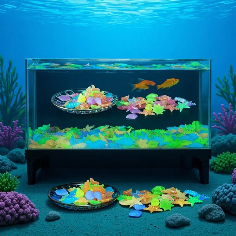 Glowing Luminous Ocean Stones  - Aquarium Plant Design recension och pris