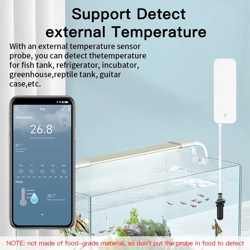 Tuya WiFi Temperature Humidity - Aquarium Planted recension och pris