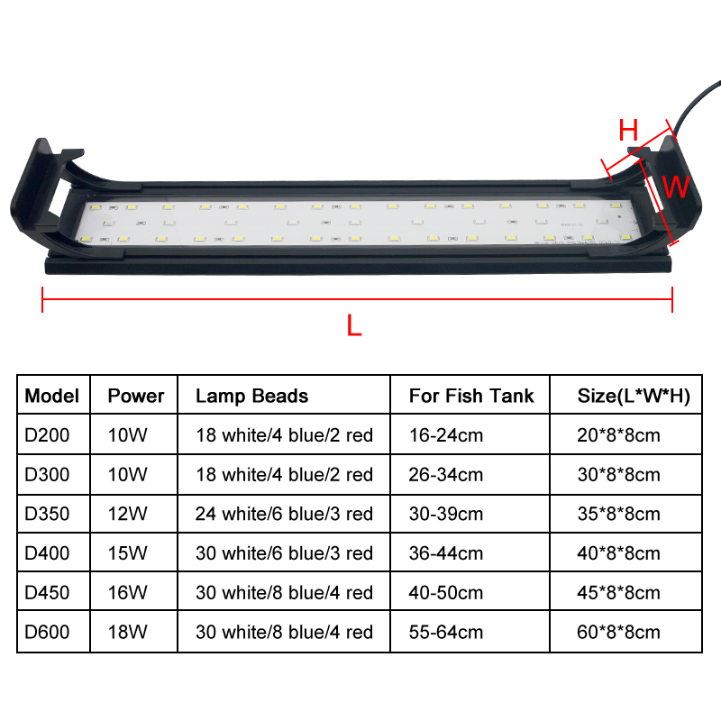 Aquarium LED Light for 16-64CM - Aquarium Plant Iron recension och pris
