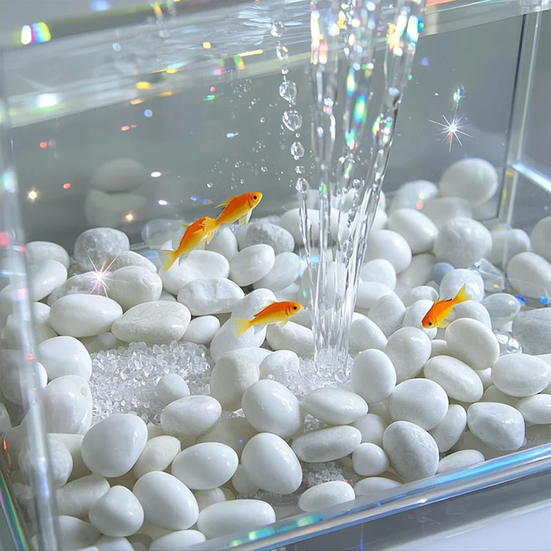 Natural White Polished River R - Aquarium Sand White recension och pris