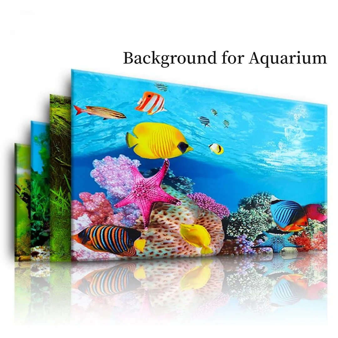 Background Aquarium 3D Sticker - Aquarium Plant Design recension och pris