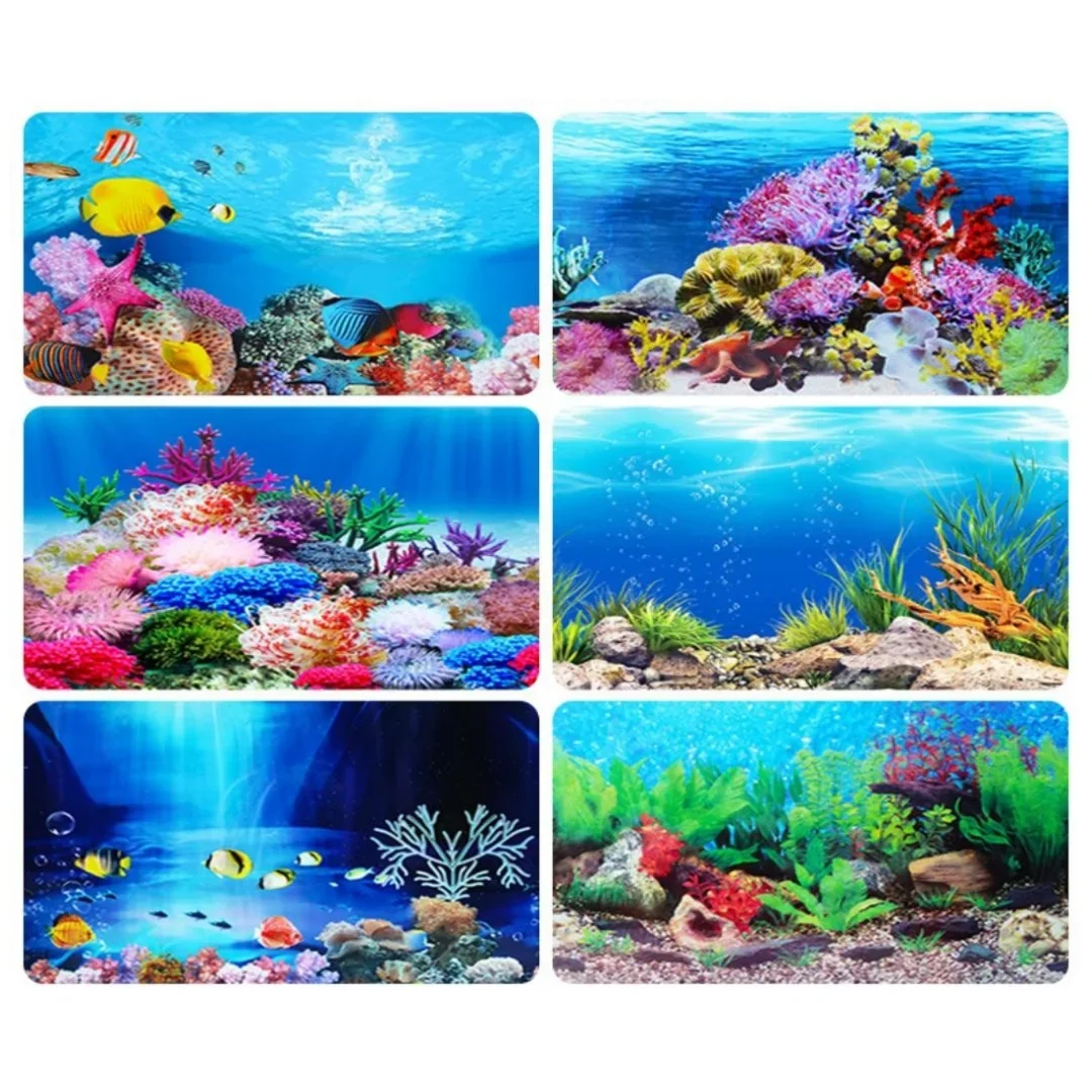 Background Aquarium 3D Sticker - Aquarium Plant Design recension och pris