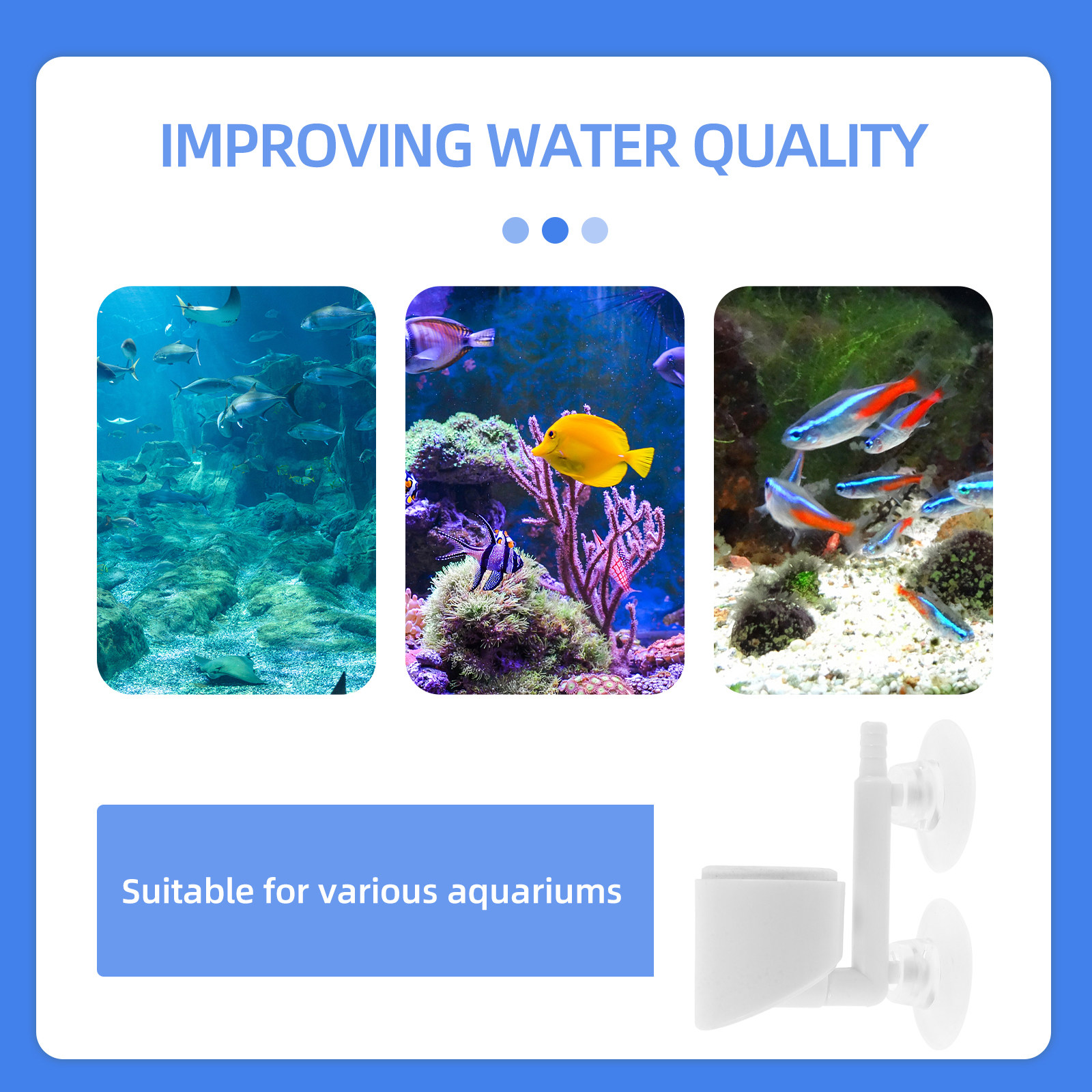 Fish Tank Oxygen Pump Accessor - Planted Aquarium Air Stone recension och pris